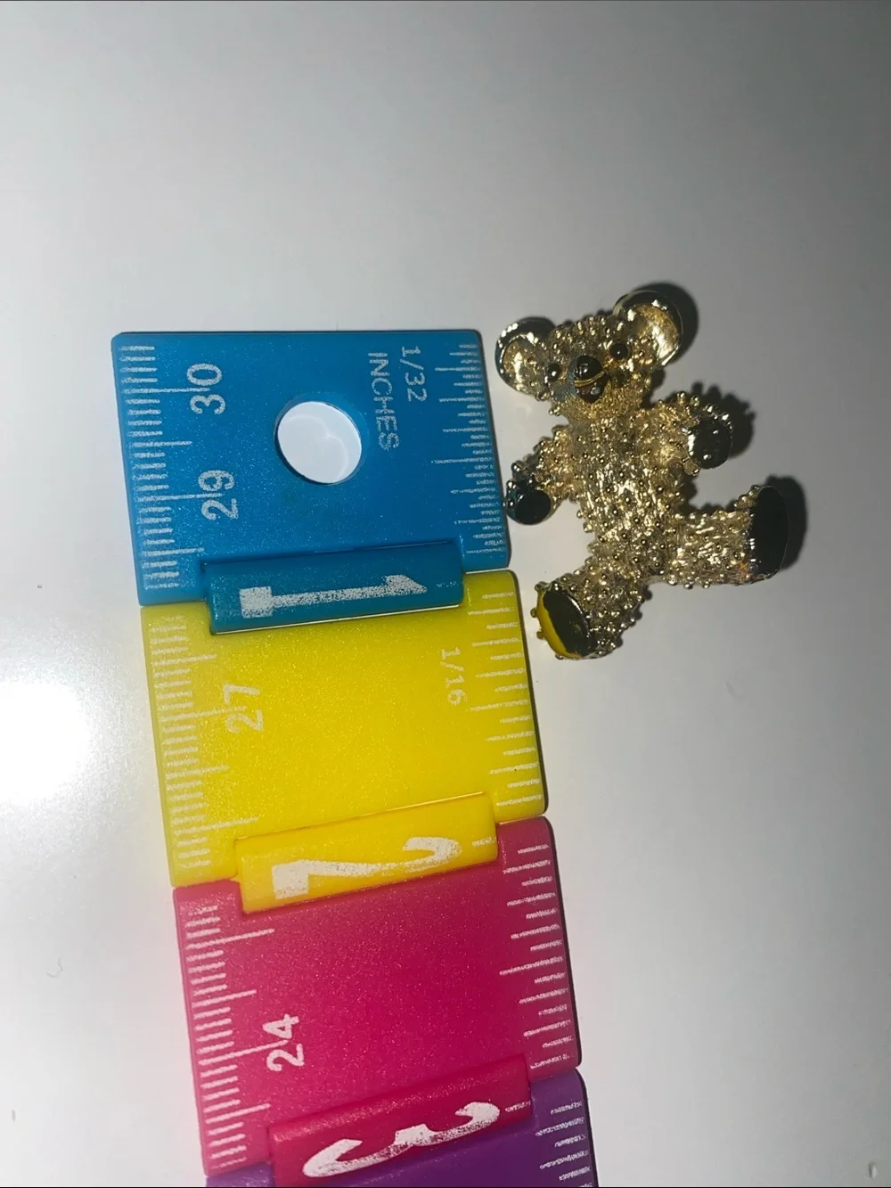 Vintage Gold Teddy Bear Pin Brooch